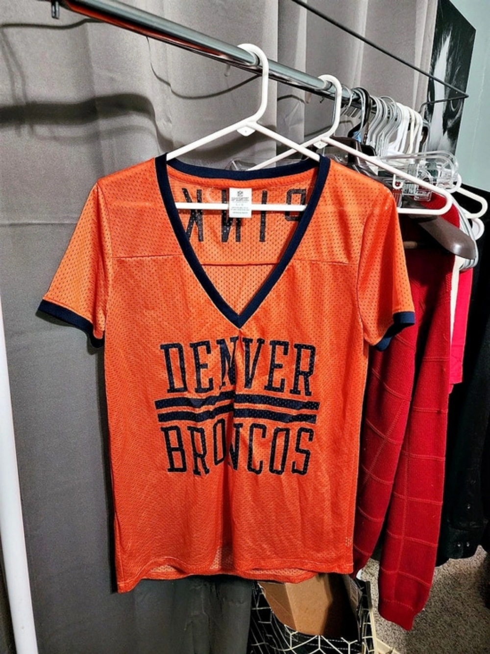 Nfl PINK Denver Broncos Jersey in Orange & Black Large